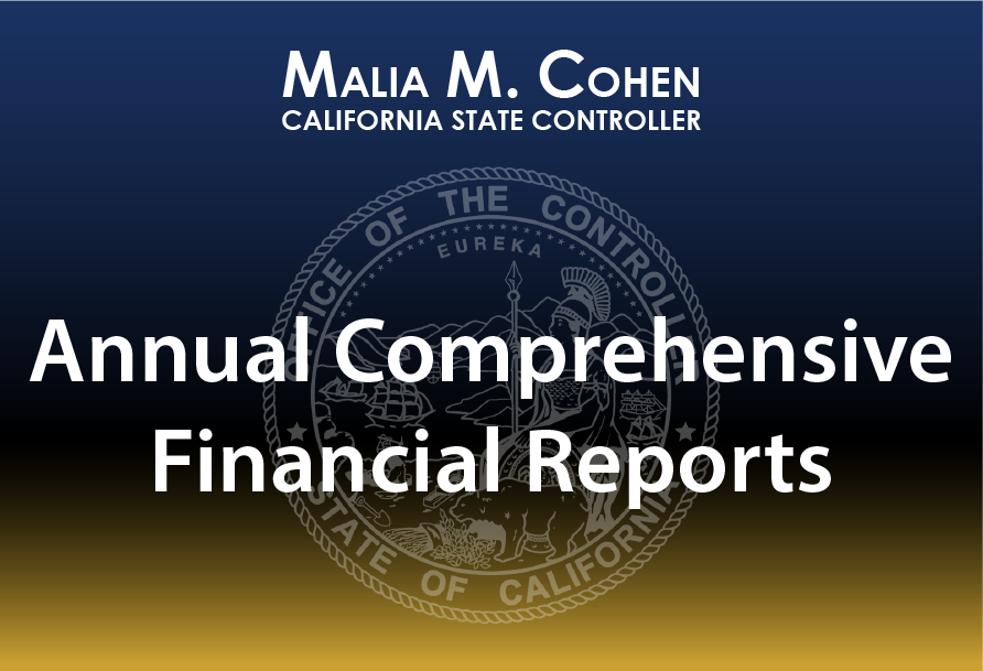 graphical representation of the Controller's name, Controller's Office seal, and the words Annual Comprehensive Financial Reports